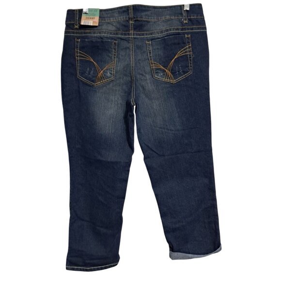 Route 66 Cropped Jeans Womens Size 13/14 Classic Fit Low Rise Blue Denim NWT - Picture 5 of 12